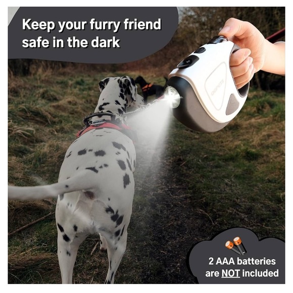 Retractable Dog Leash with LED Flashlight - Picture 2 of 9